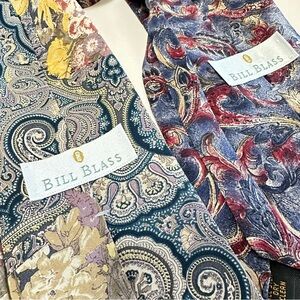 Vintage Bill Blass Silk Neck Ties TWO